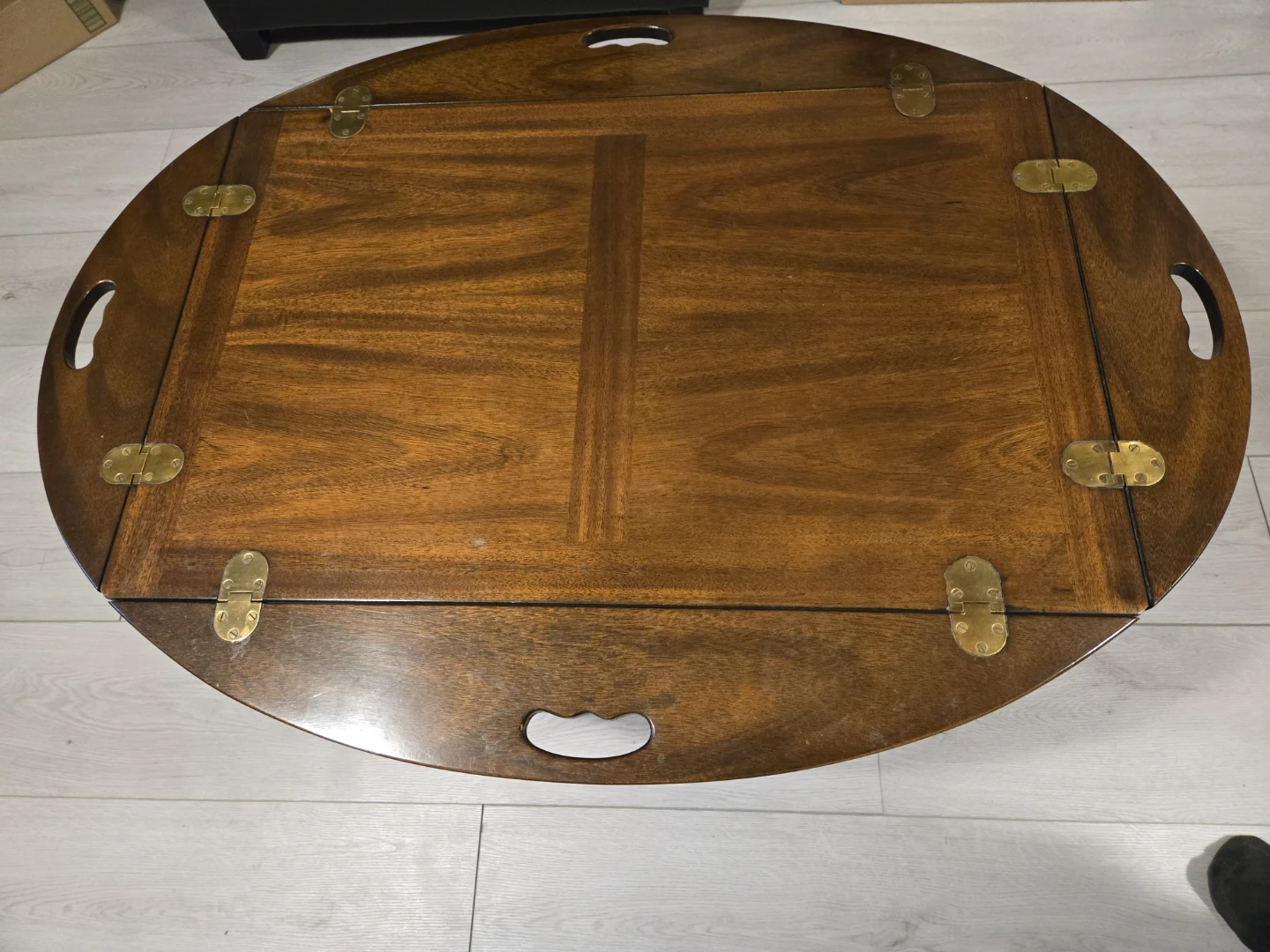 Vintage Solid Wood Drop-Leaf Butler Coffee Table