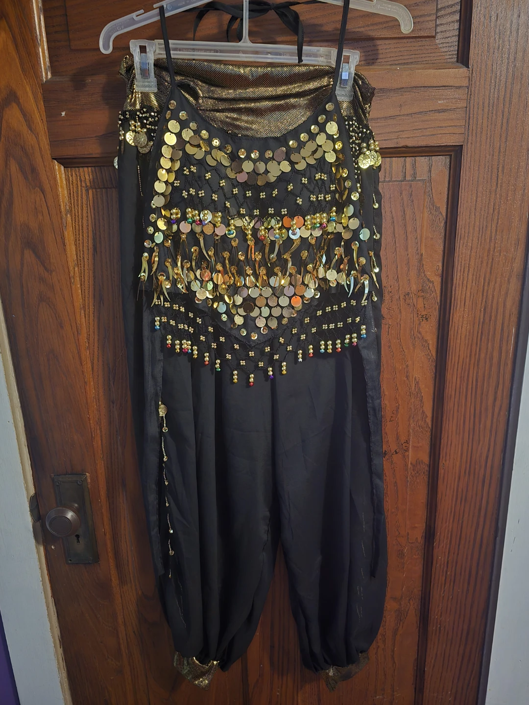 Black and Gold Belly Dance Outfit