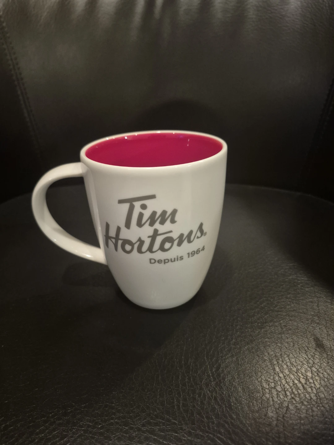 Tim Hortons white and pink ceramic mug - photo 2