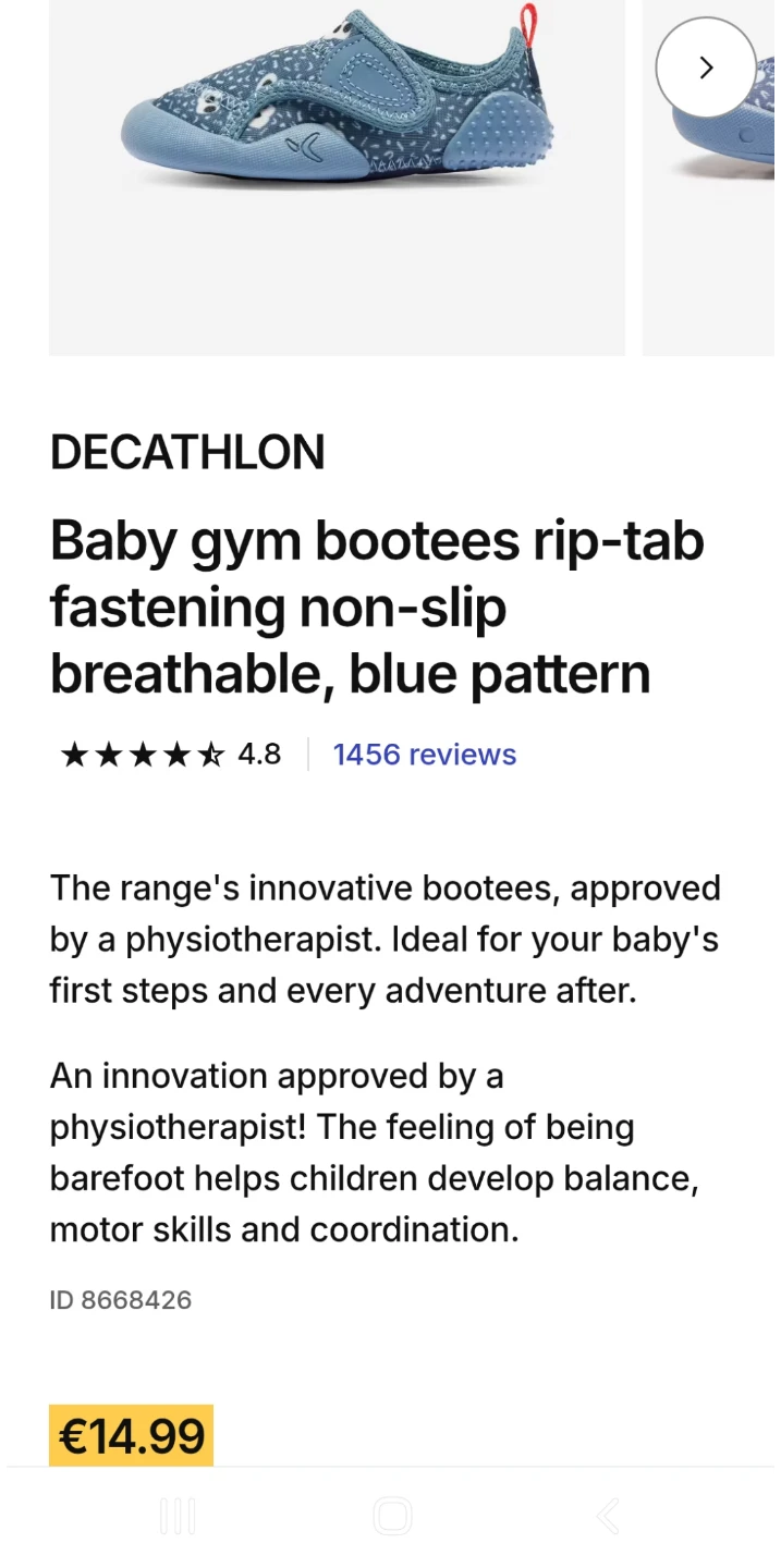 Two Decathlon baby gym bootees, 6C and 7C - photo 3