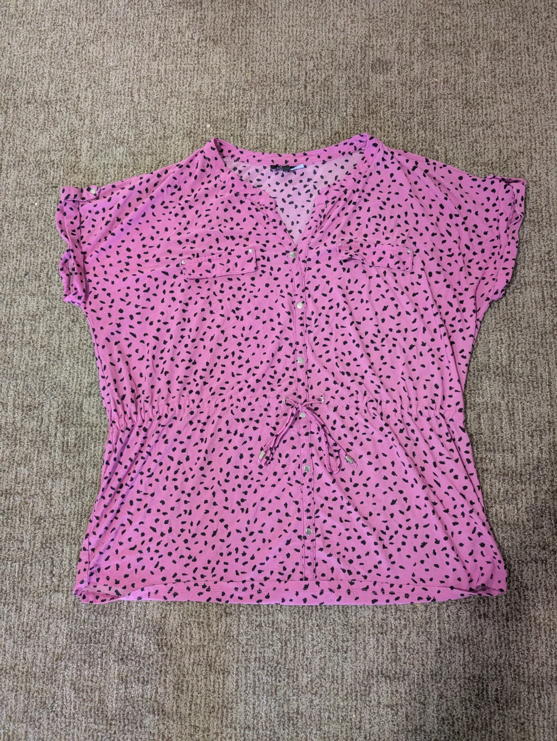 Lily Morgan Pink Animal Print Blouse