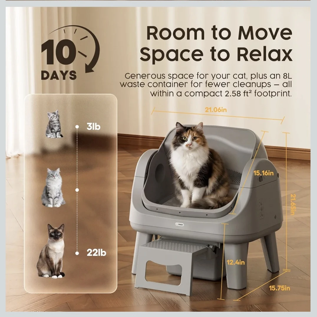 Pivot Self-Cleaning Cat Litter Box - photo 5