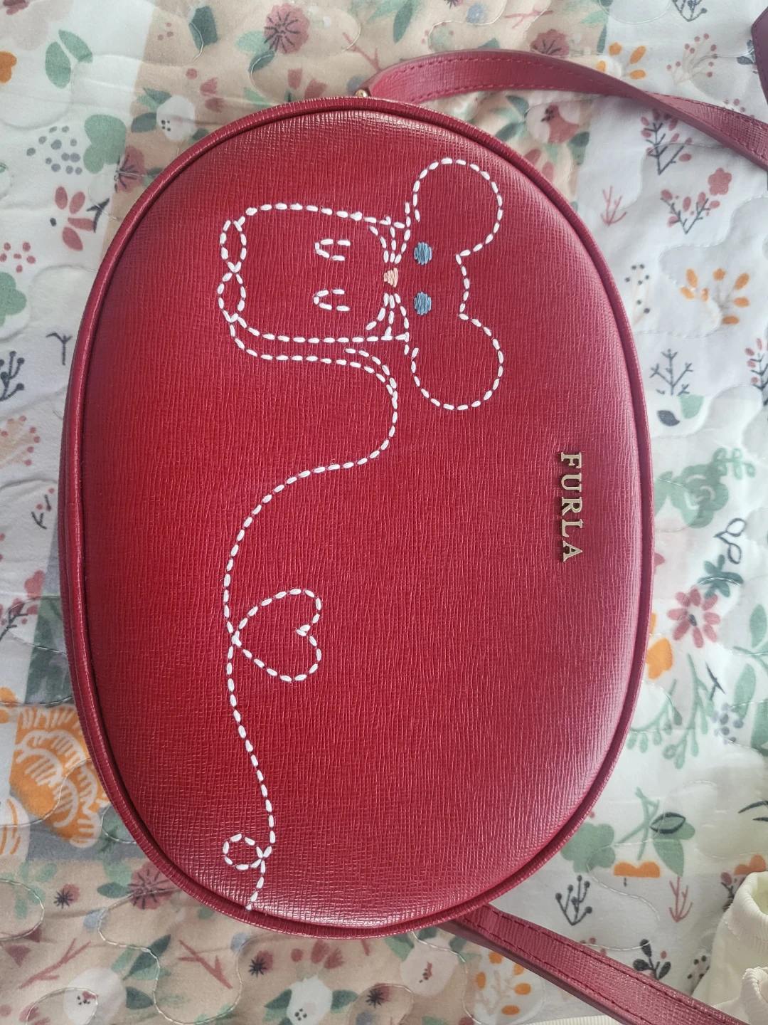 Furla Red Leather Crossbody Bag