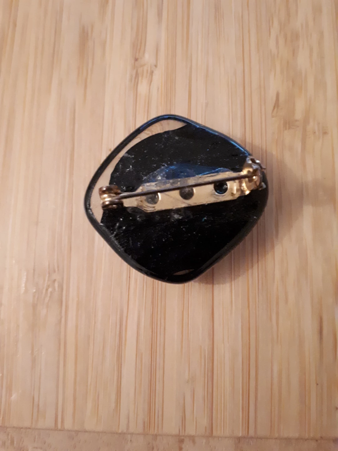 Black and green glass pin - photo 2