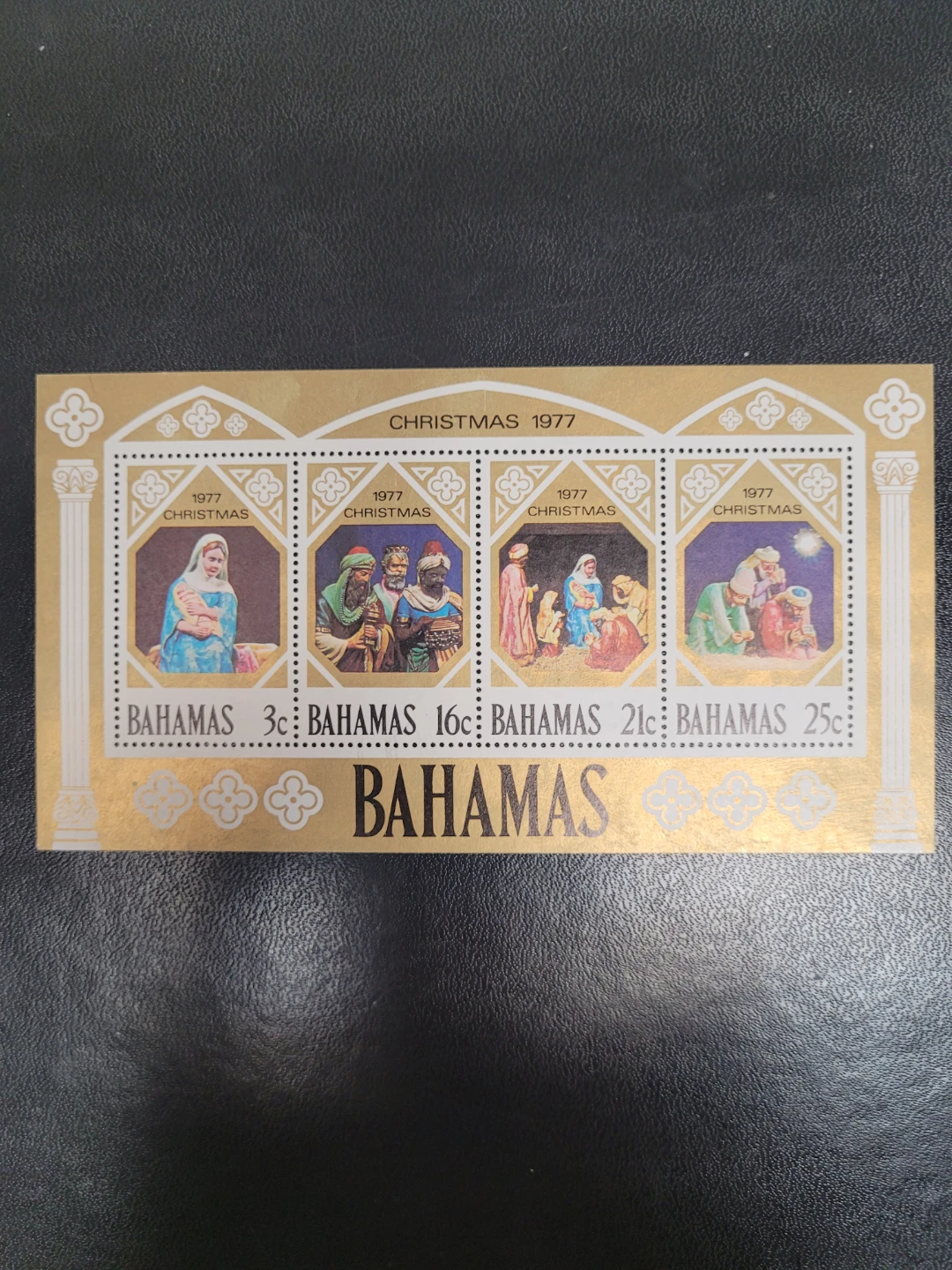 1977 Bahamas Christmas Stamp Sheet