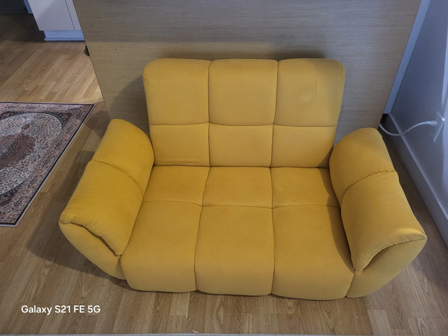 Yellow floor sofa