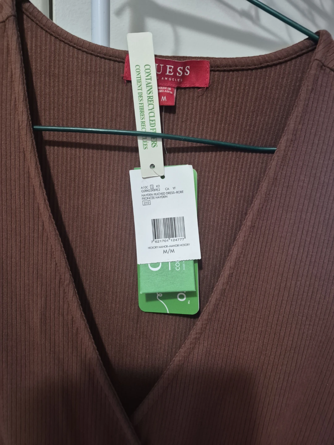 Guess Hayden Ruched Dress - Brown - Size M - photo 2