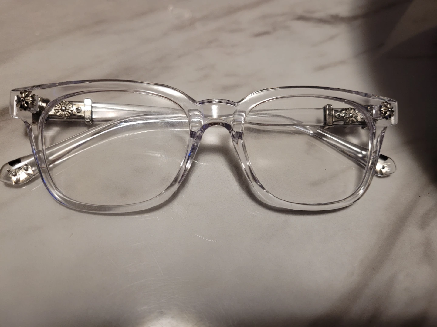 Chrome Hearts clear frame glasses