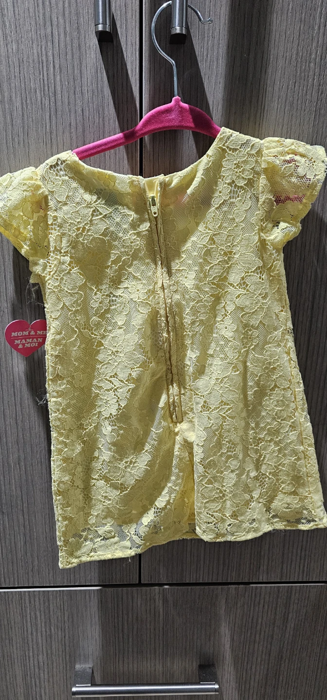 New Yellow Lace Toddler dress-18 to 24 month - photo 2