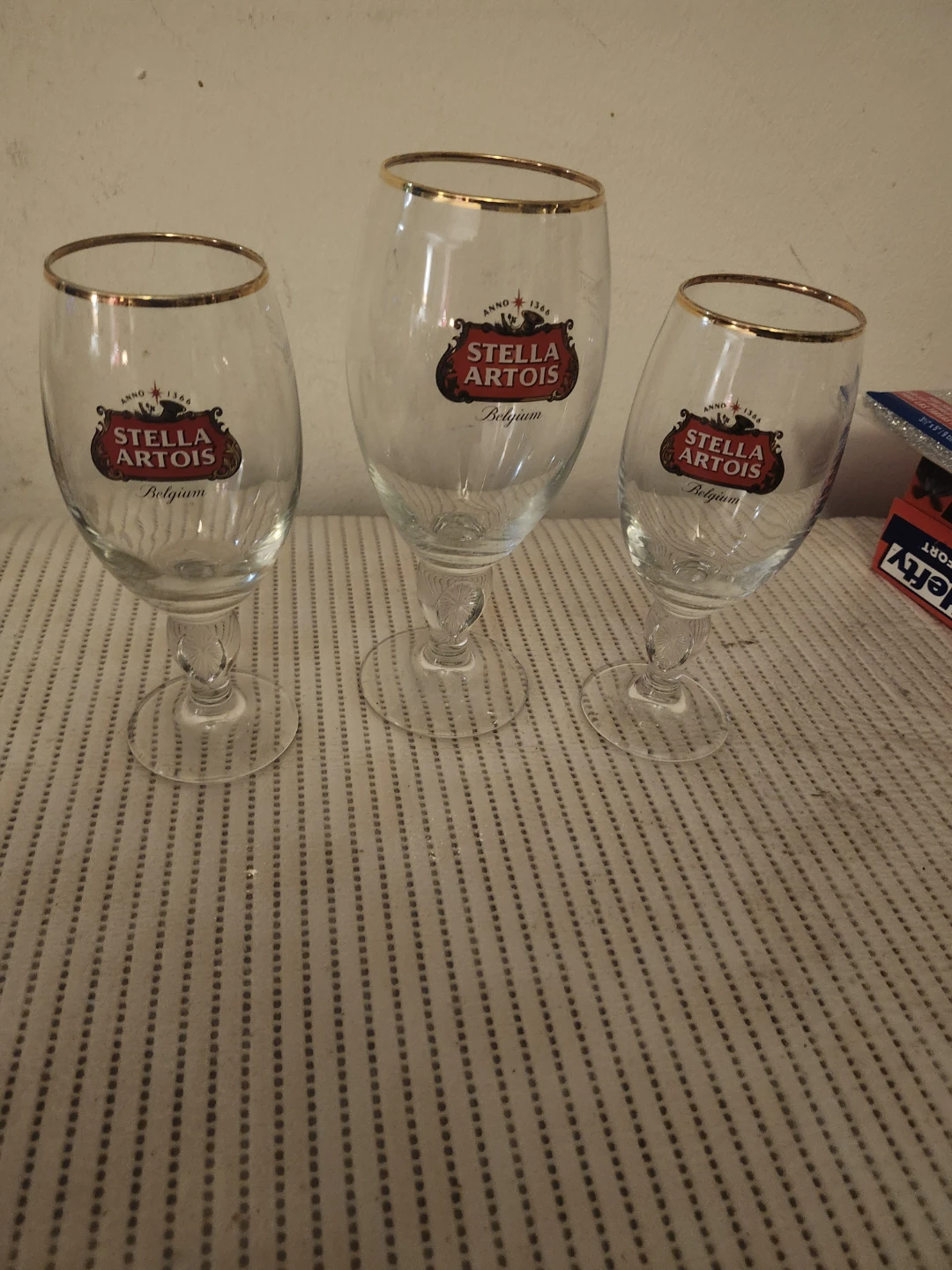Set of 3 Stella Artois Beer Glasses - photo 2