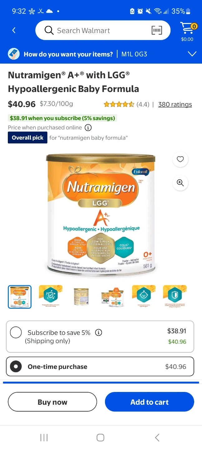 x4 Enfamil Nutramigen Hypoallergenic Baby Formula 788g cans