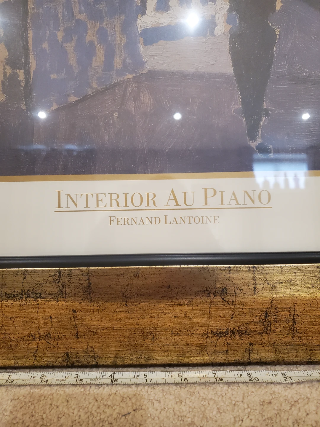 Fernand Lantoine Interior Au Piano Framed Art - photo 2