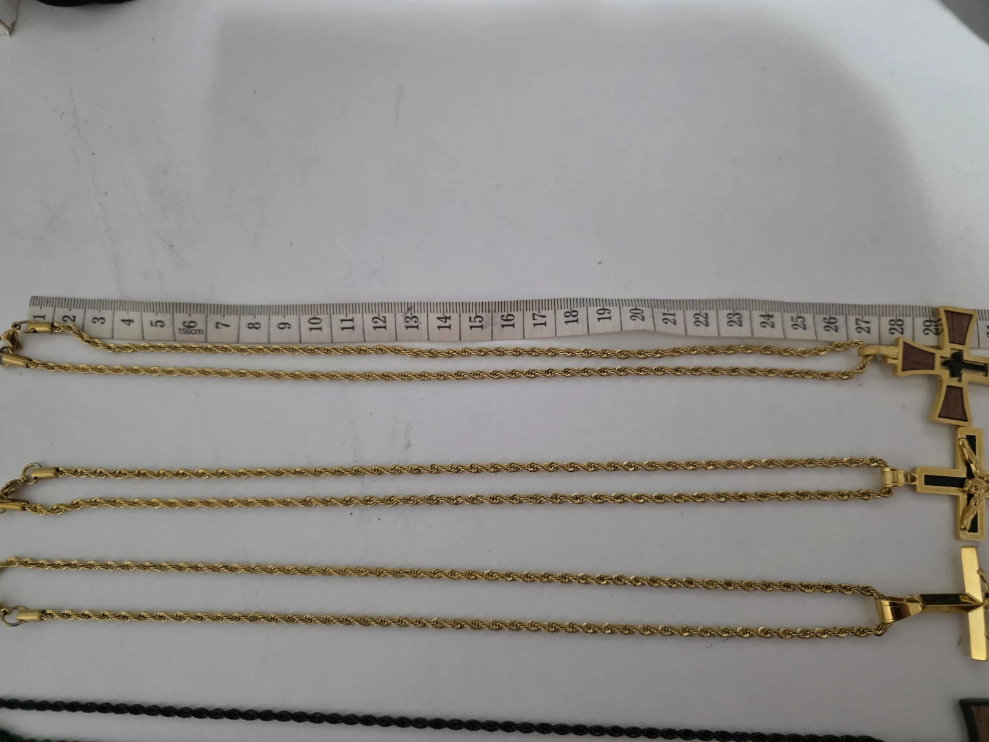 Stainless Steel Cross Pendant Necklaces with Rope Chain - photo 5