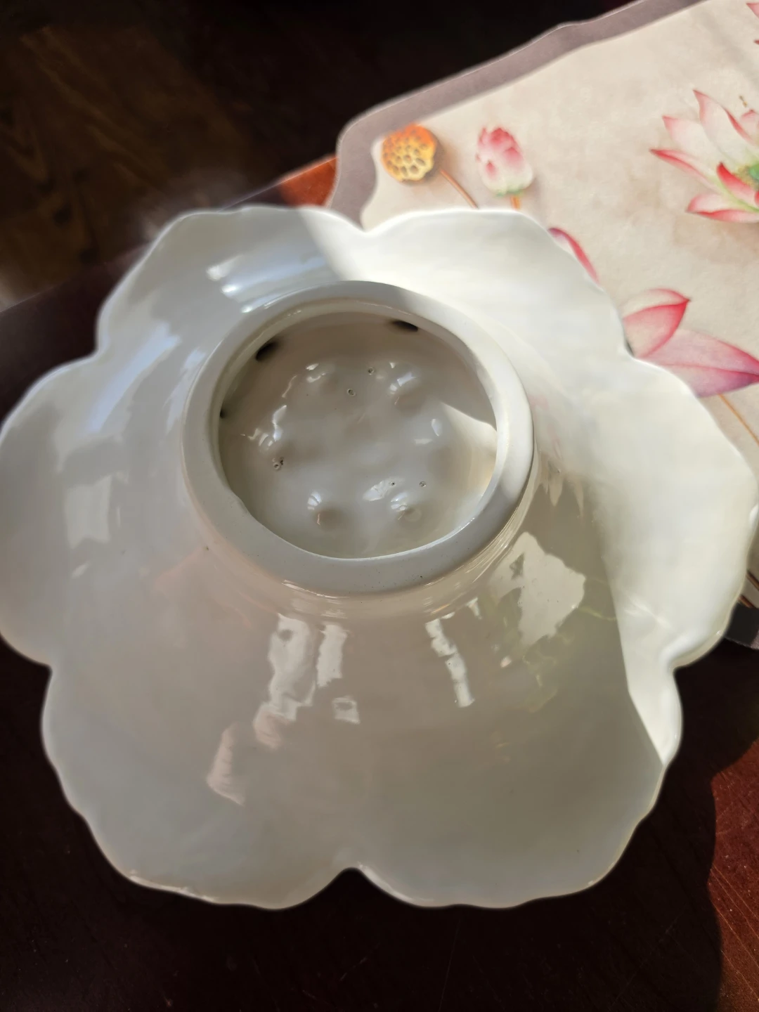 11.5" White Ceramic Plate/tray, Flower Shaped - photo 2