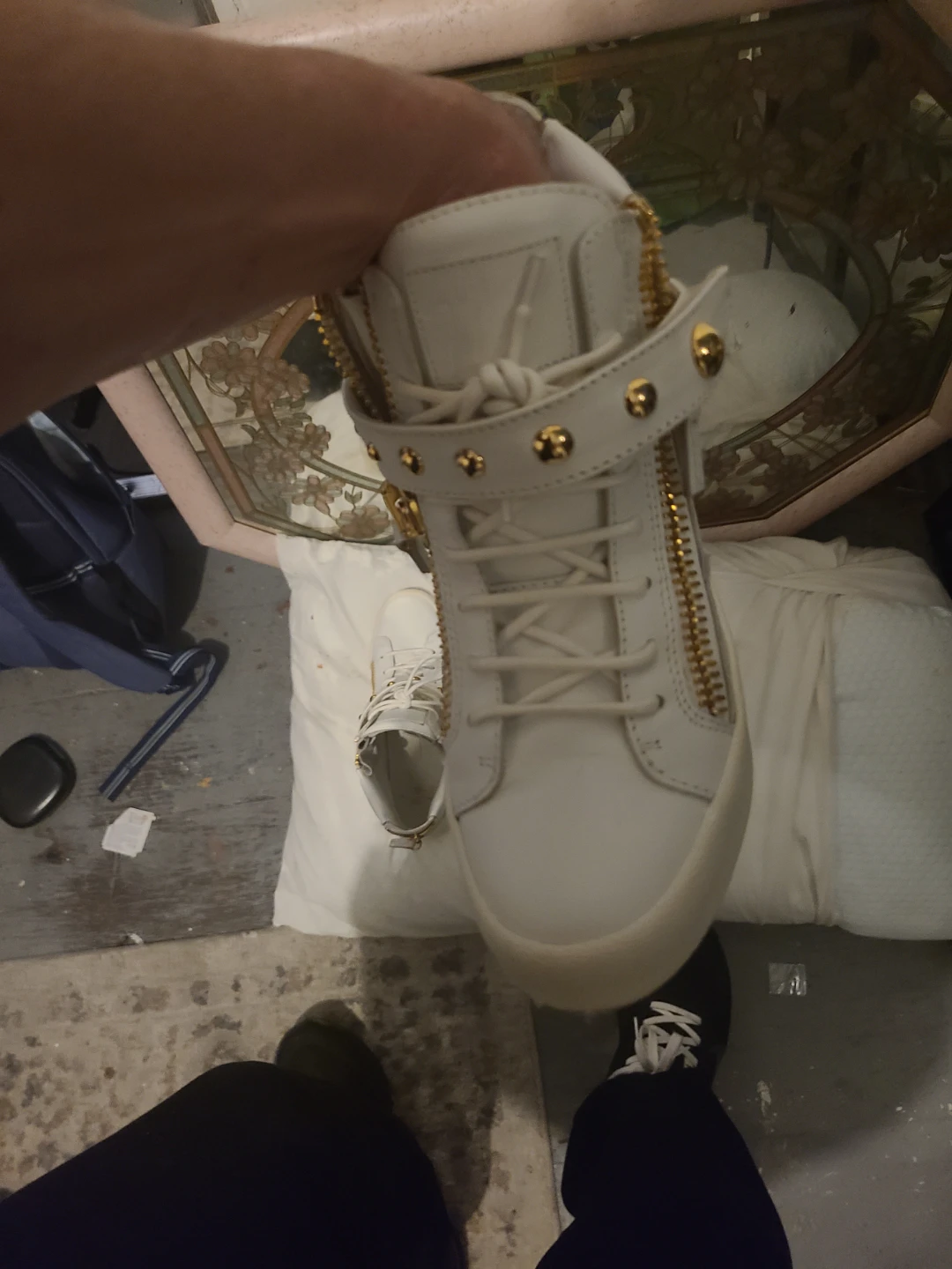 Giuseppe Zanotti White Leather High-Top Sneakers - photo 5