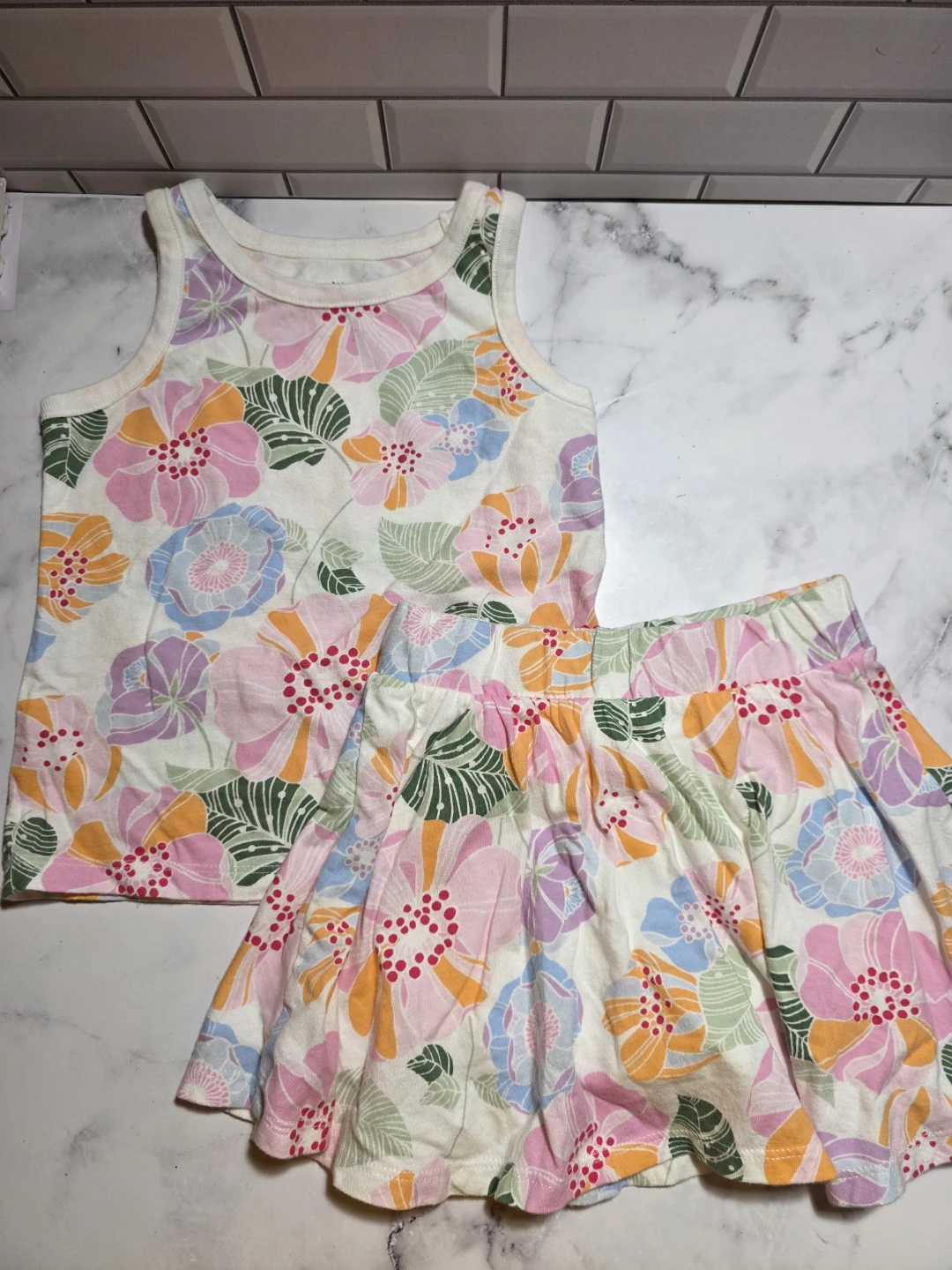Baby Gap Floral Tank and Skort Set
