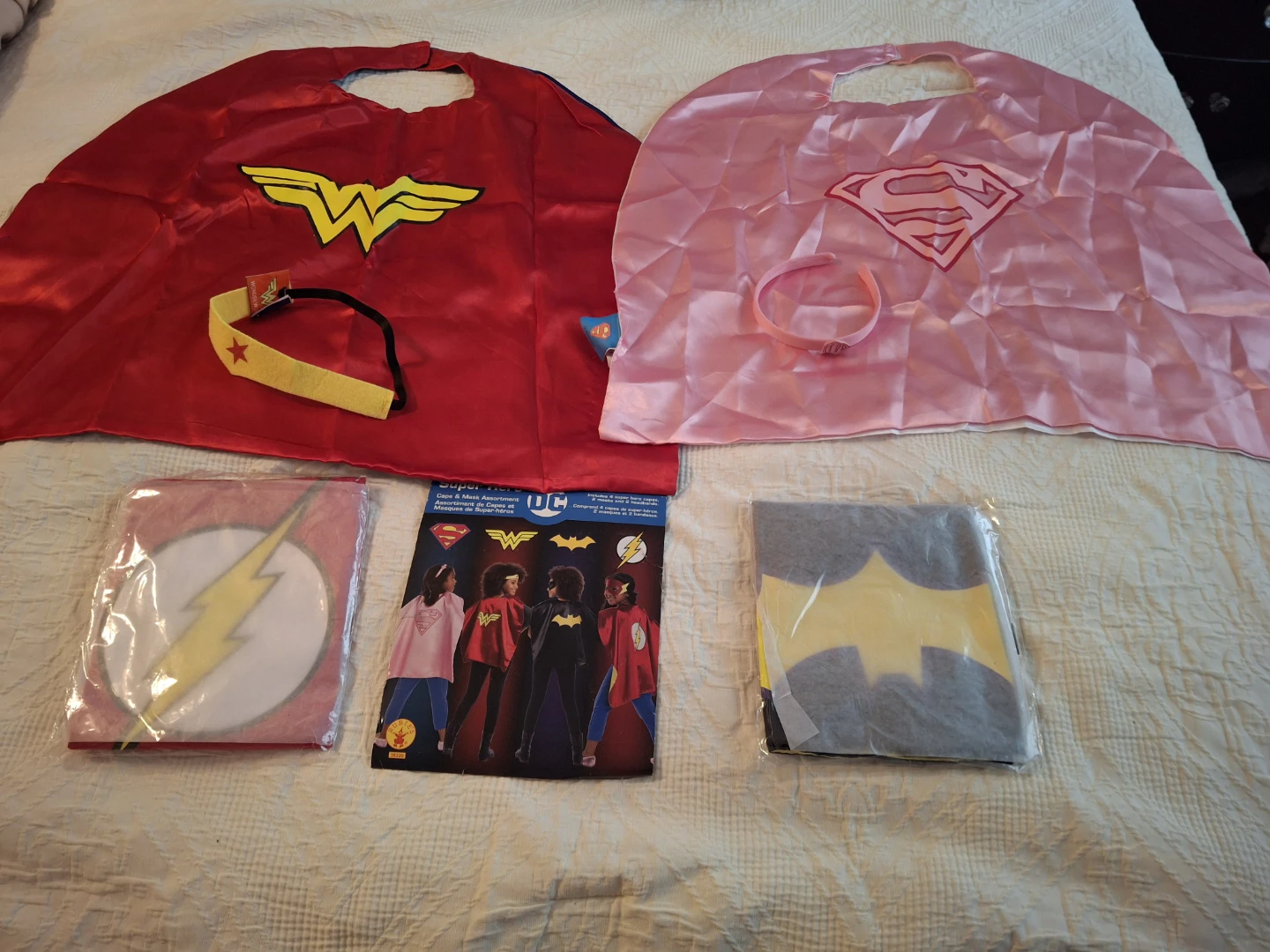 4 Rubie's DC Super Hero Cape & Mask Assortment