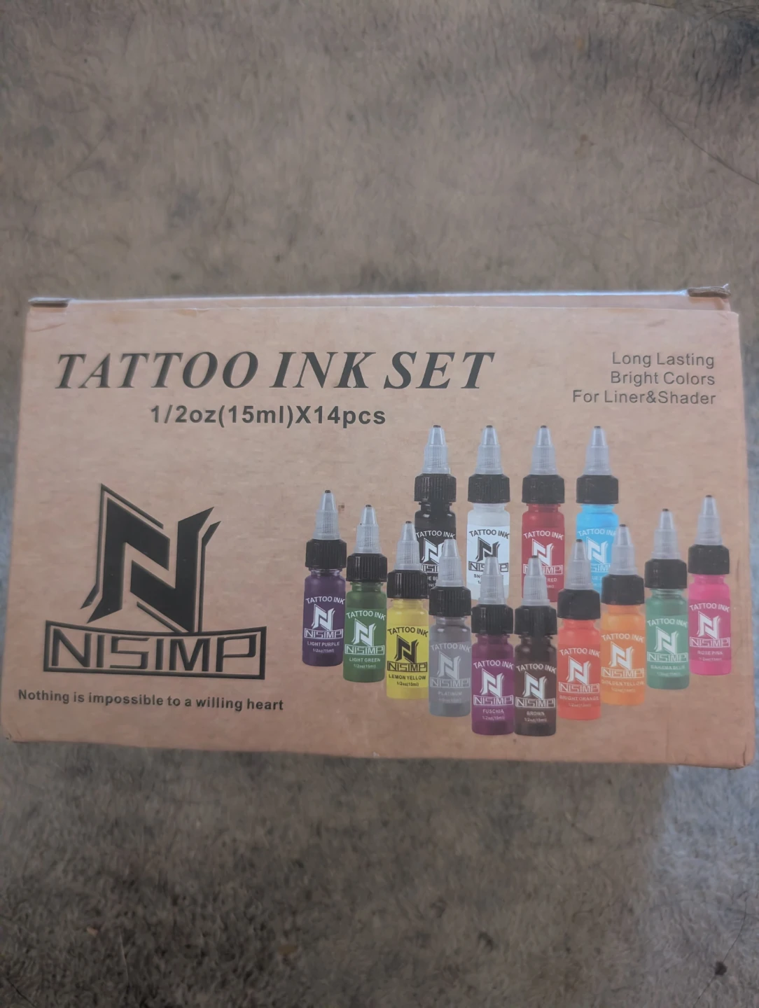 NISIMP Tattoo Ink Set 14 Bottles