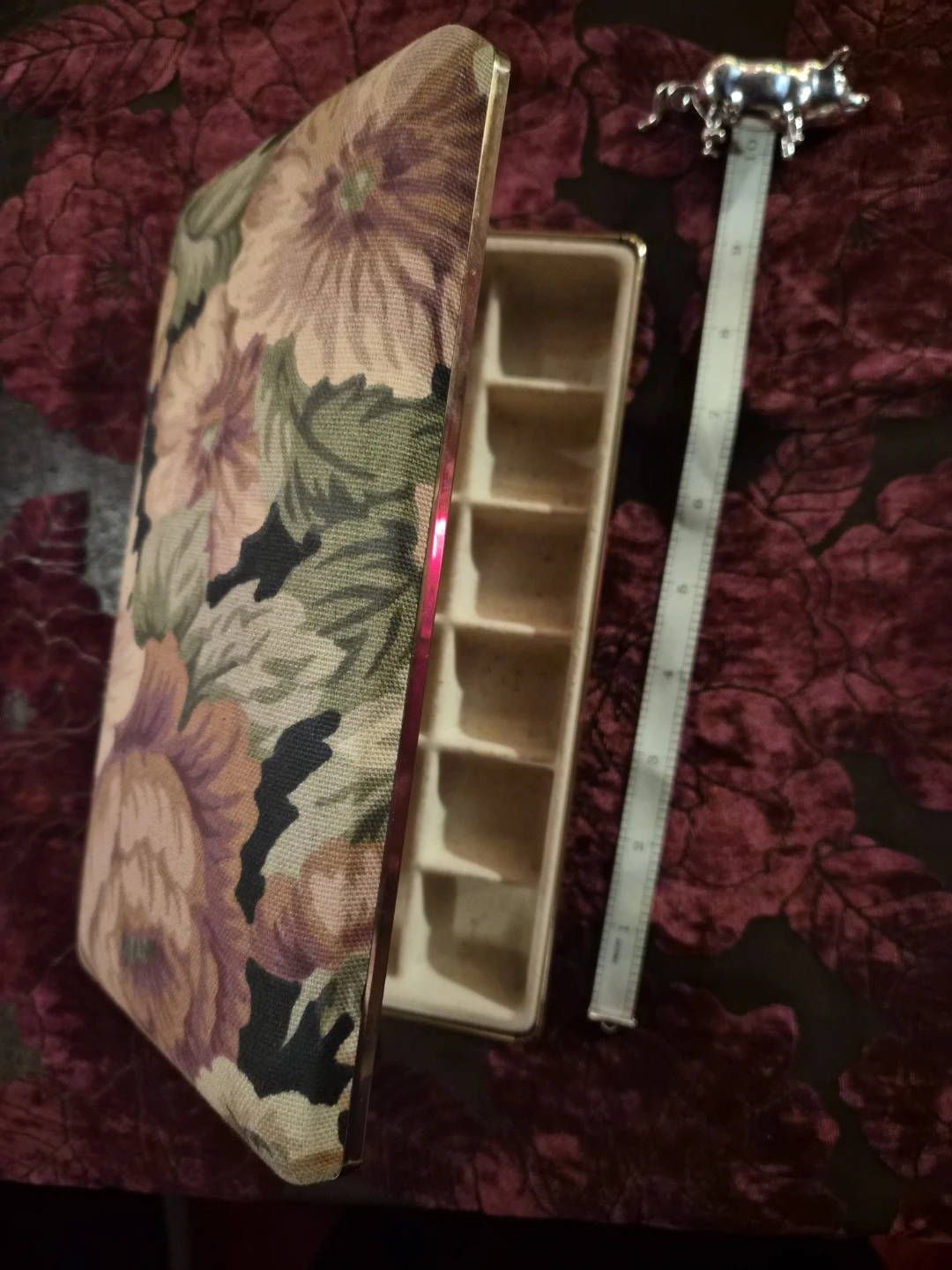 Vintage Floral Jewelry Case