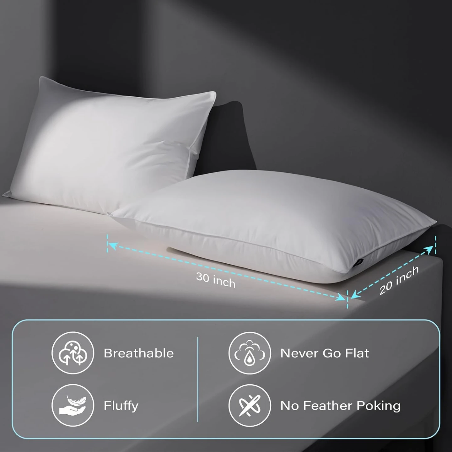 Downstoria Bed Pillow goosefeathers - photo 2