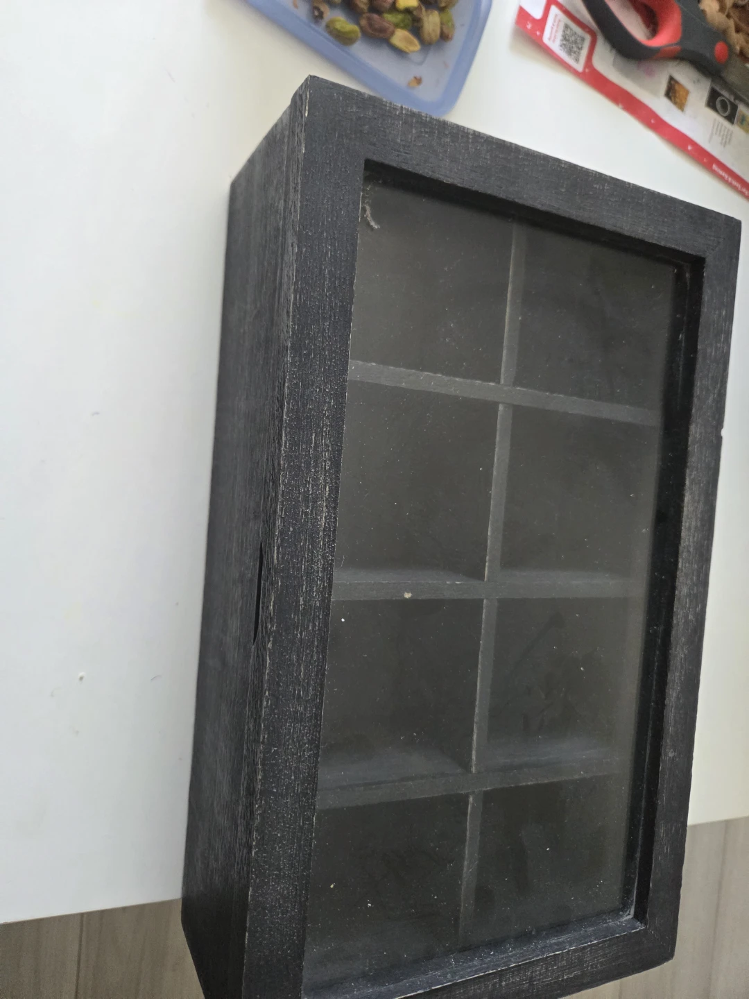 Black Wooden 8-Compartment Tea Box - photo 2