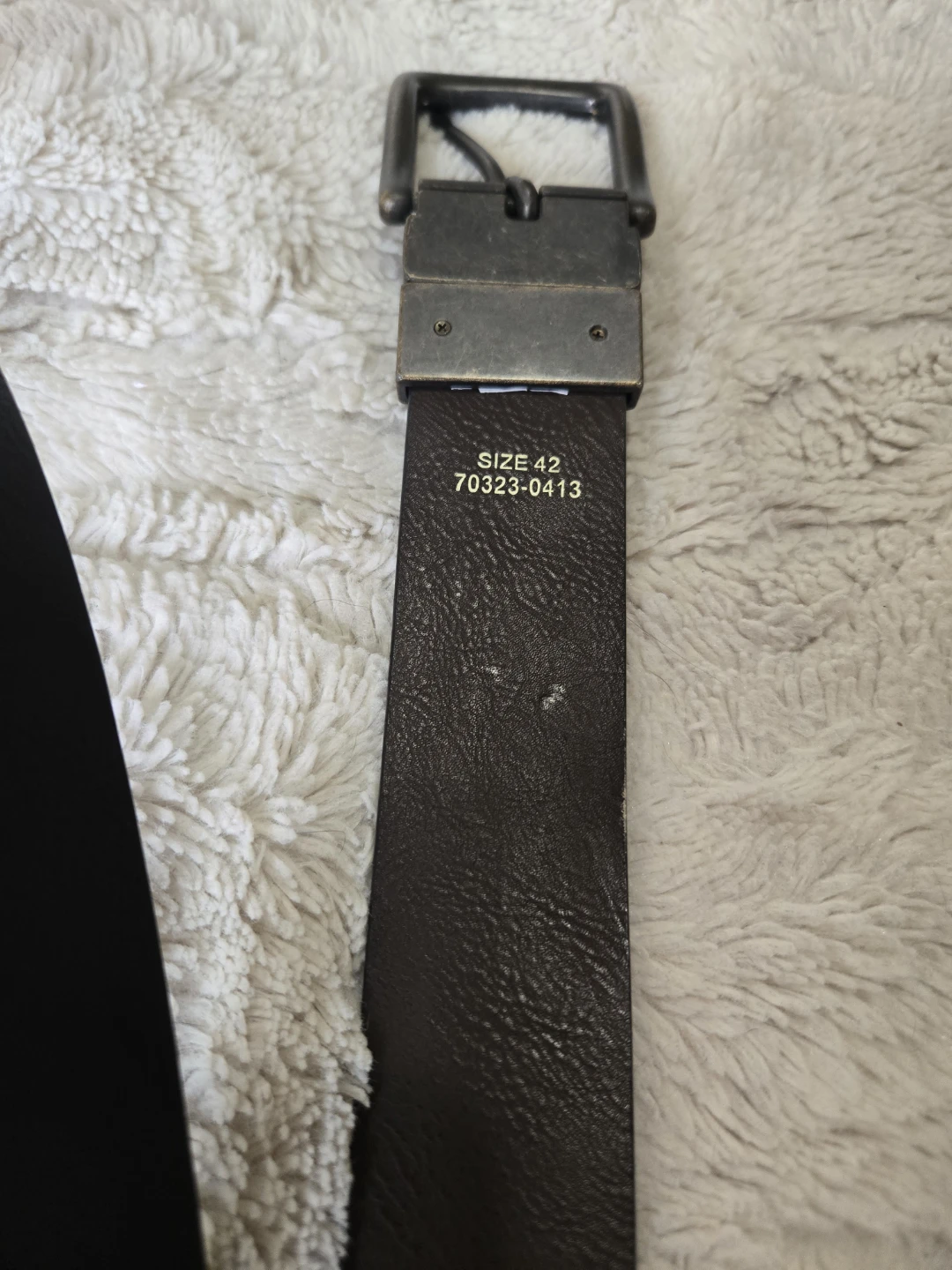 Reversible Leather Belt Size 42 - photo 3