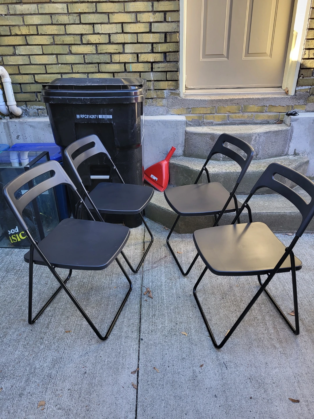 Set of 4 Black Folding Chairs