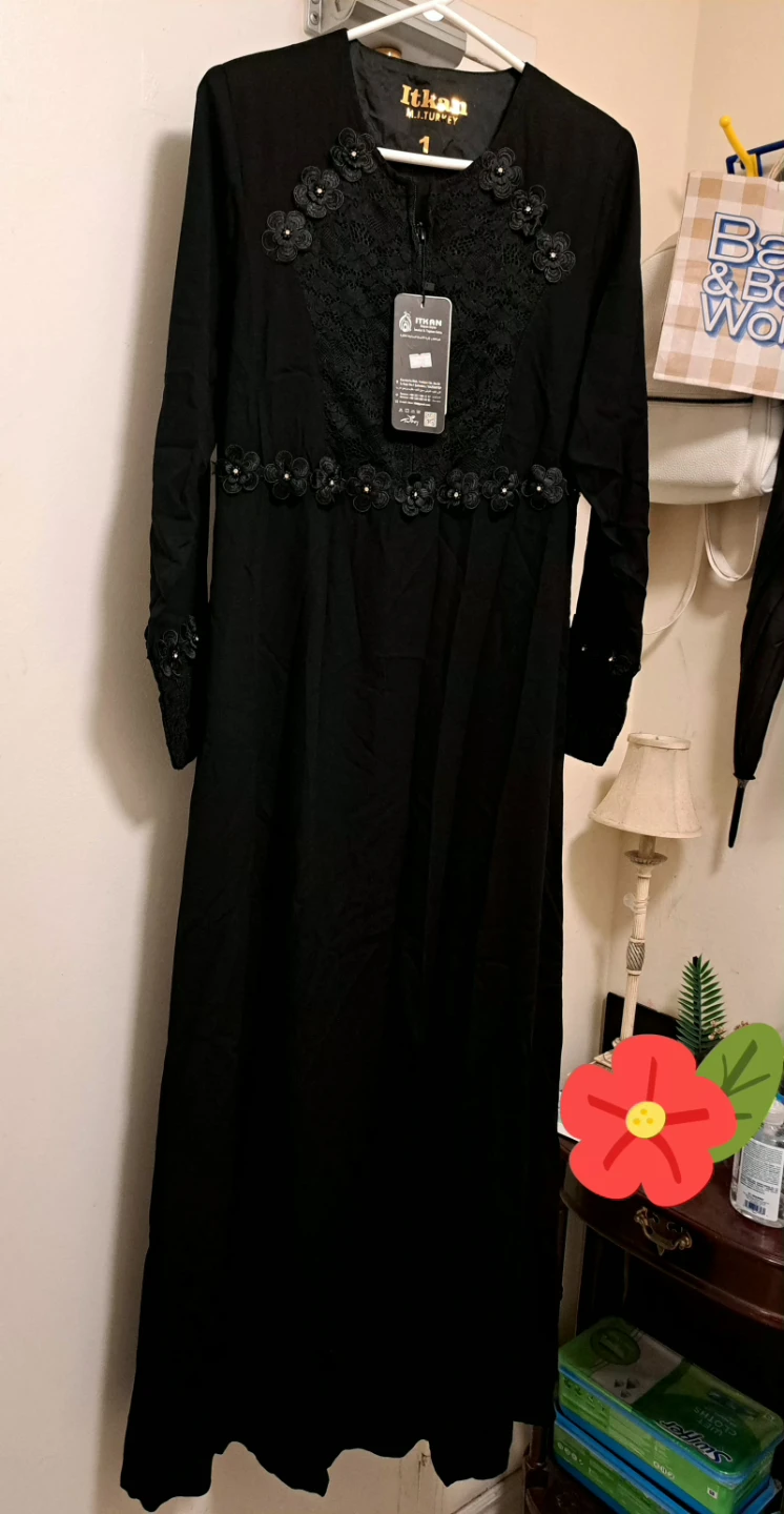 Itkan Black Long Dress/Abhaya