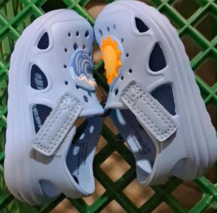Toddler Light Blue Sandals with Sun and Wave Charms