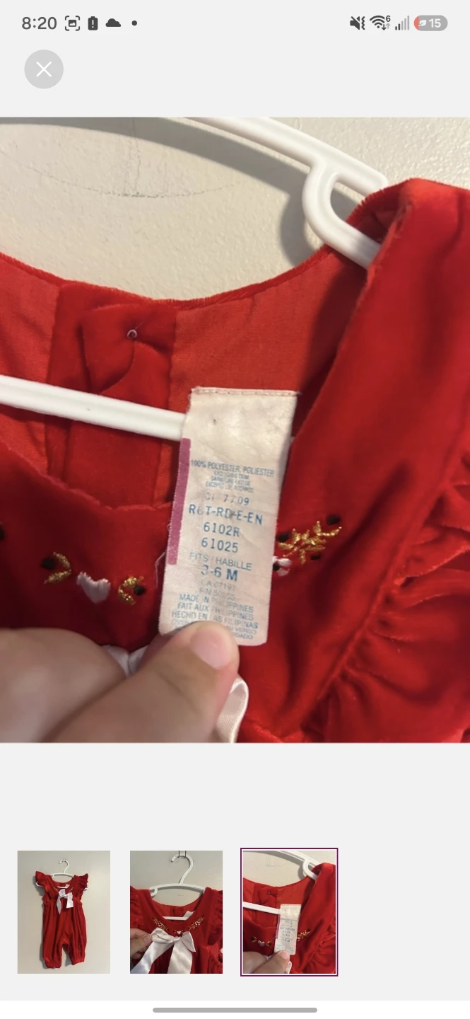 Red velvet holiday romper - photo 3