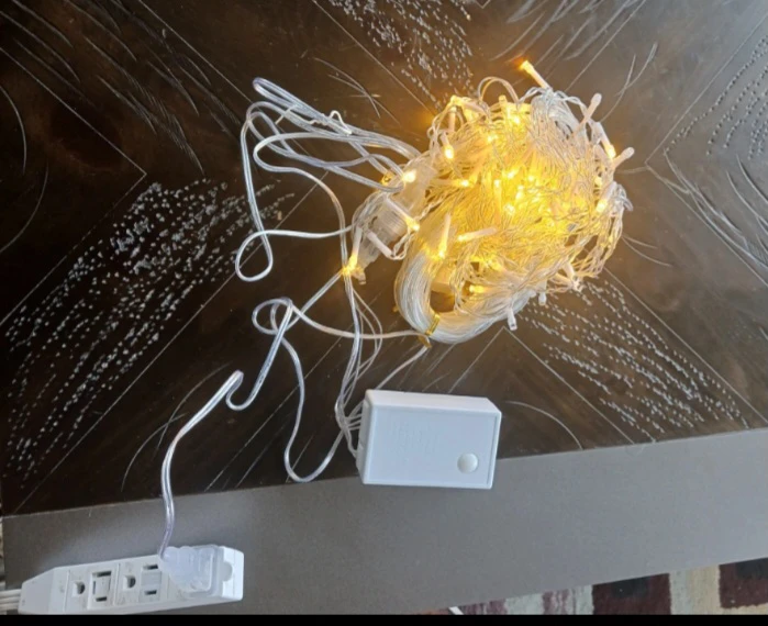 Warm White LED Curtain String Lights