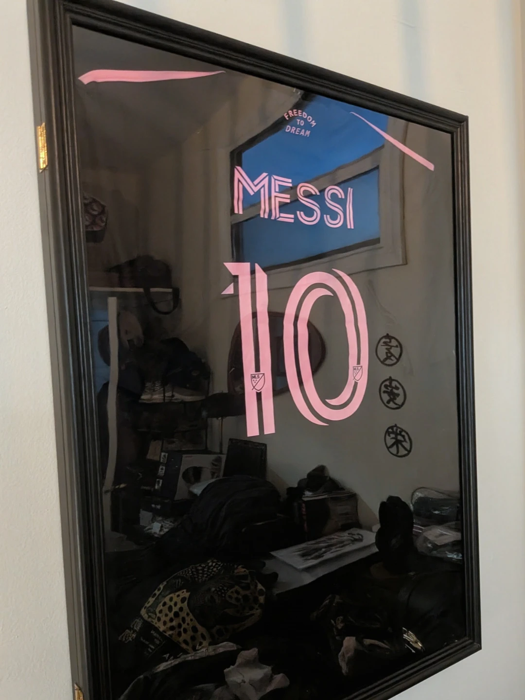 Framed original Adidas Messi shirt - photo 4