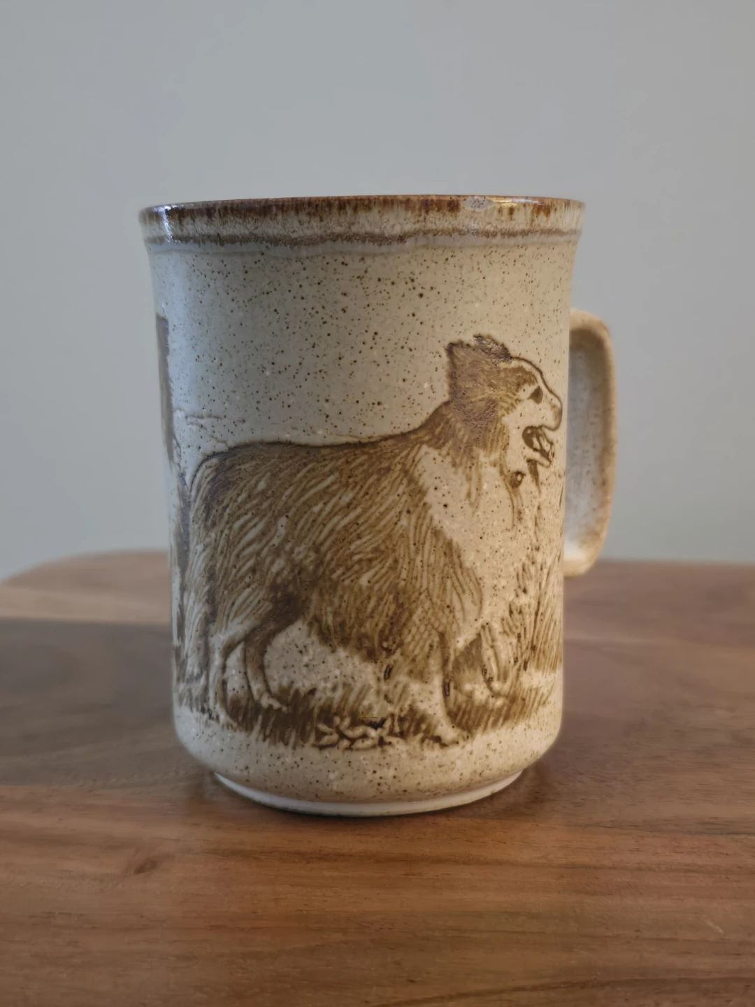 Vintage Dunoon Ceramics Speckled Ceramic Collie Dog Mug - photo 4