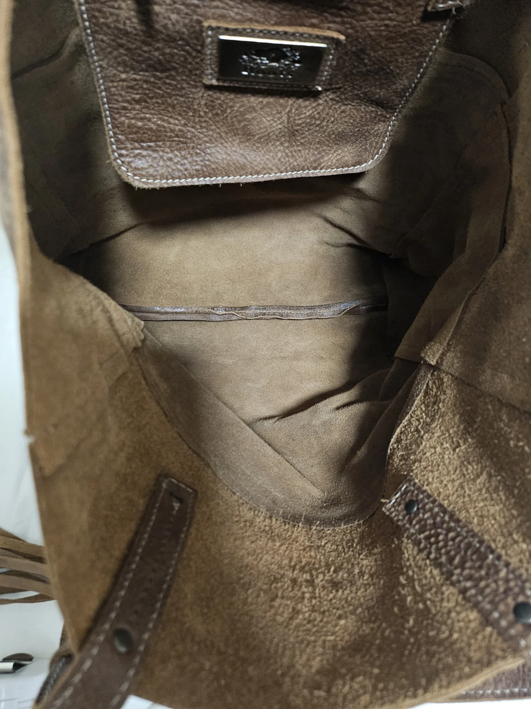 genuine leather roots tote bag - photo 4