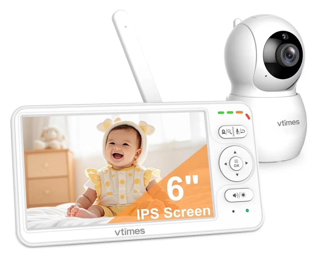 vtimes Baby Monitor with 6 Inch Screen - photo 3