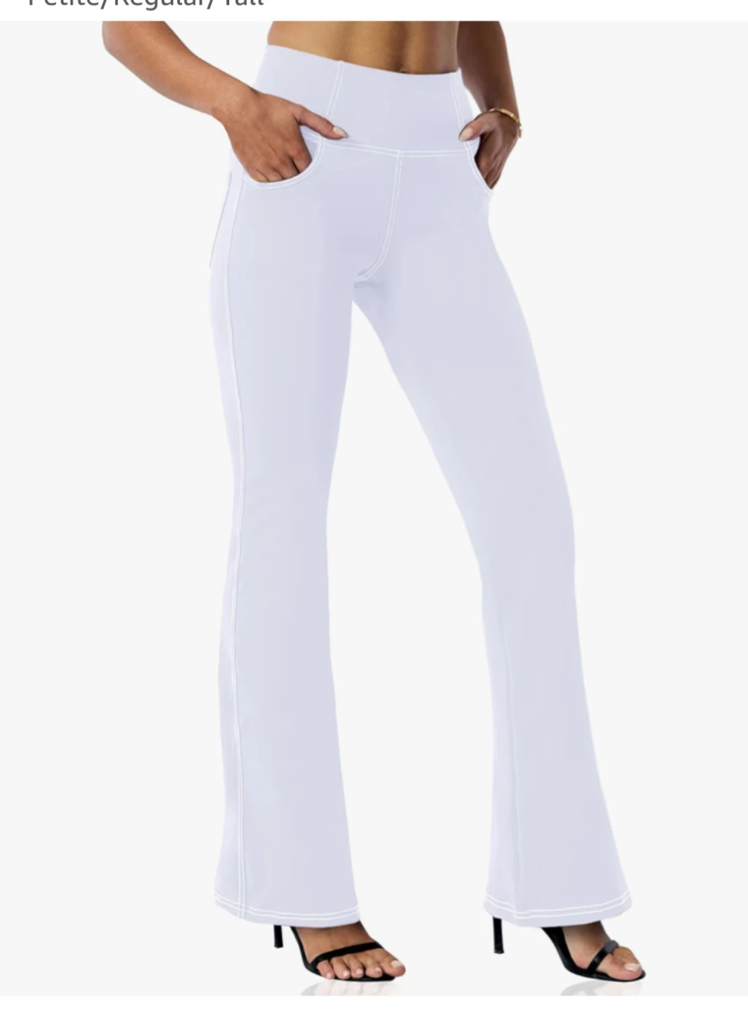 🤍 White Flare Yoga Pants – High Waist - photo 4