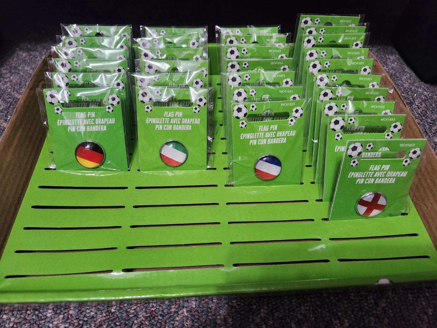 Assorted National Flag Lapel Pins