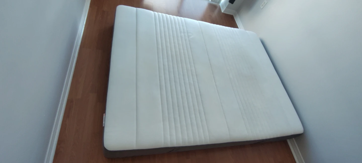 HAUGSVÄR hybrid mattress - Queen medium firm/dark gray