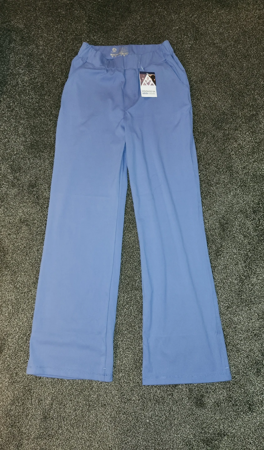 Vooveeya Blue Wide-Leg Pants Size M