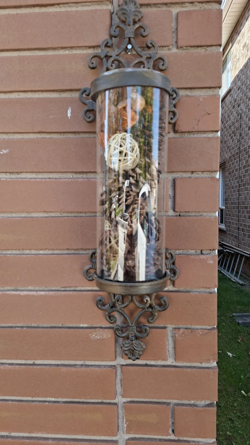 Wall Mounted Decorative Glass Cylinder