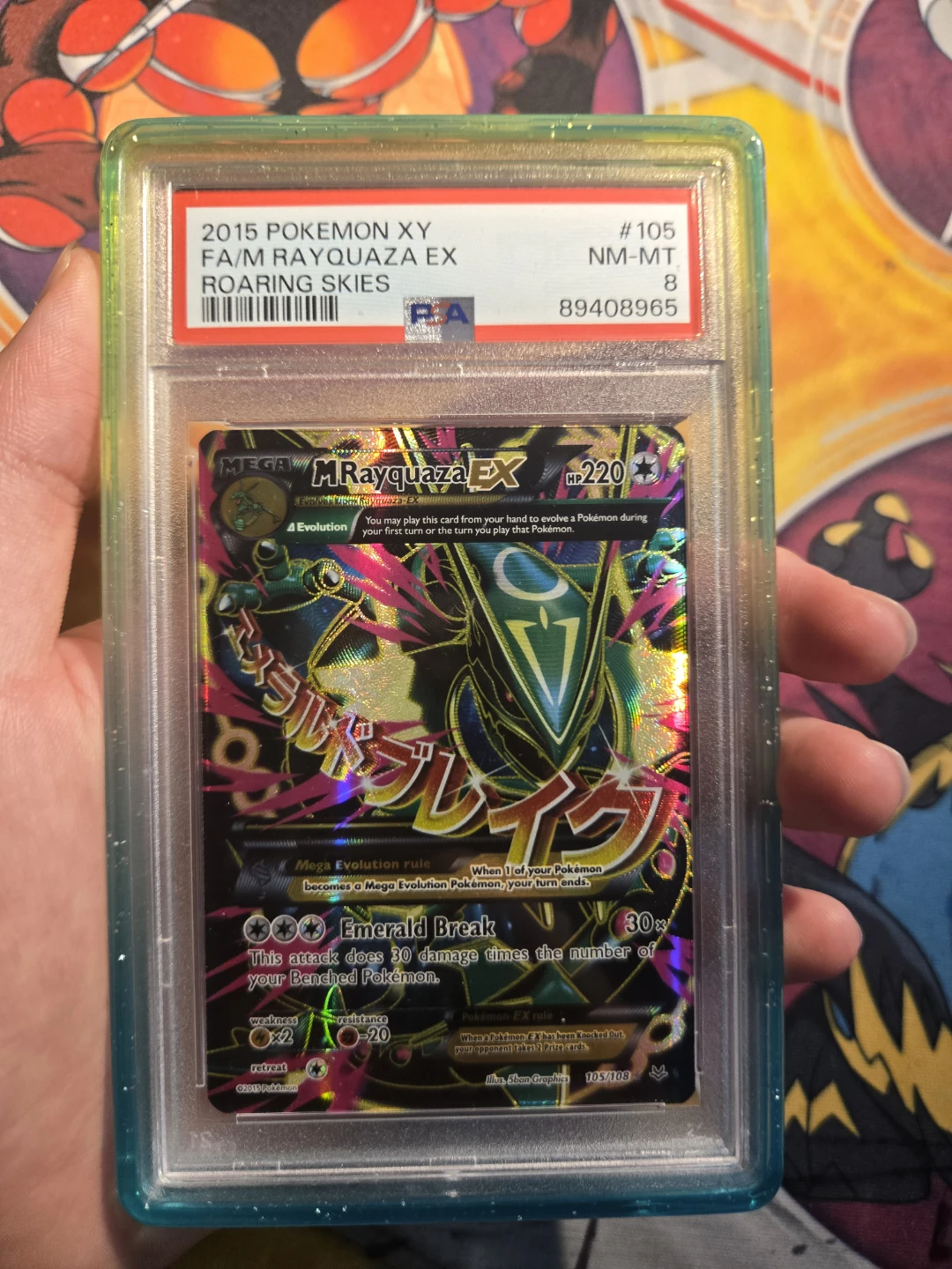 Mega rayquaza EX 105 psa 8