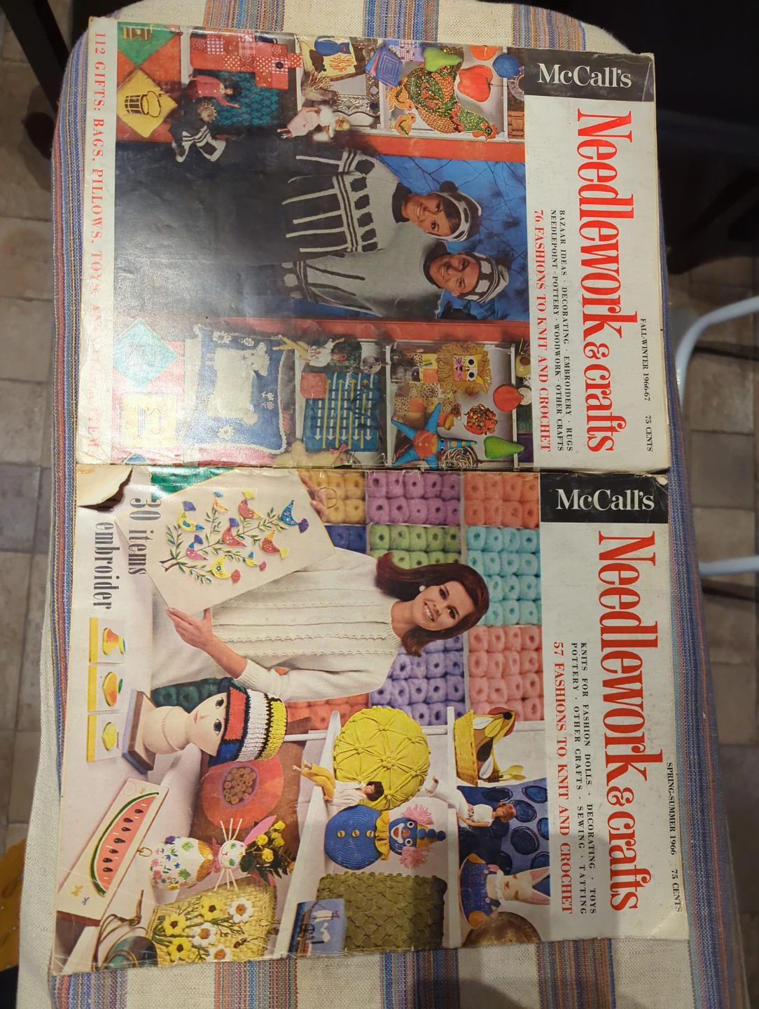 2 Vintage McCall's Needlework & Crafts Magazines 1966