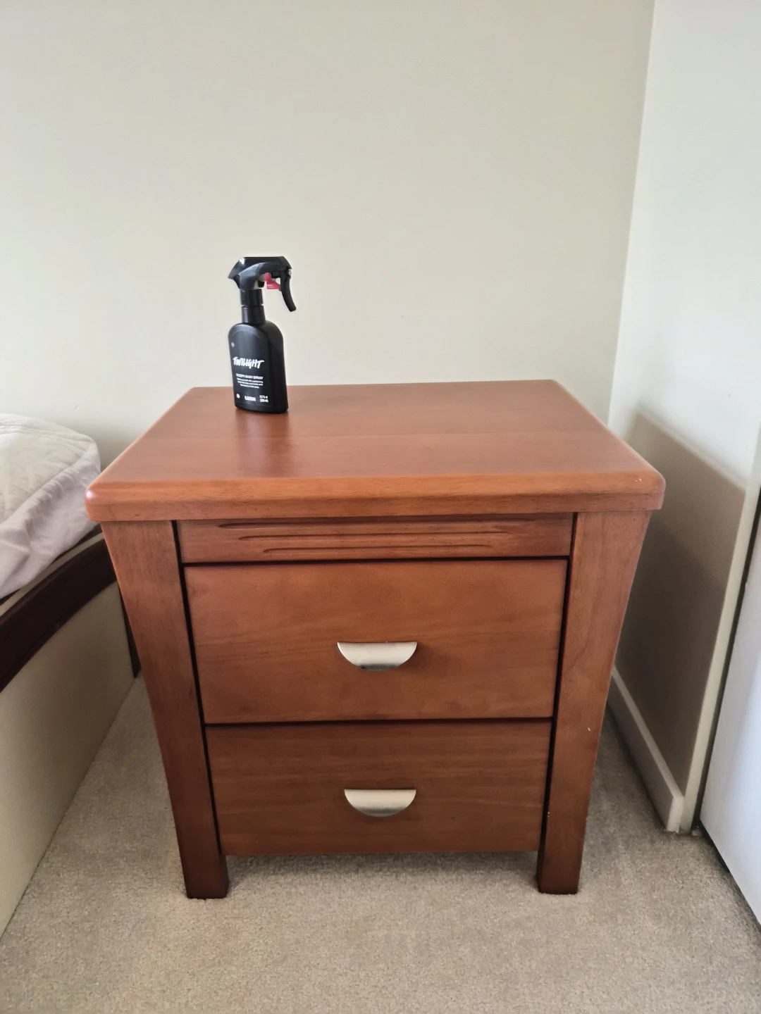 Wooden two-drawer nightstand - photo 2