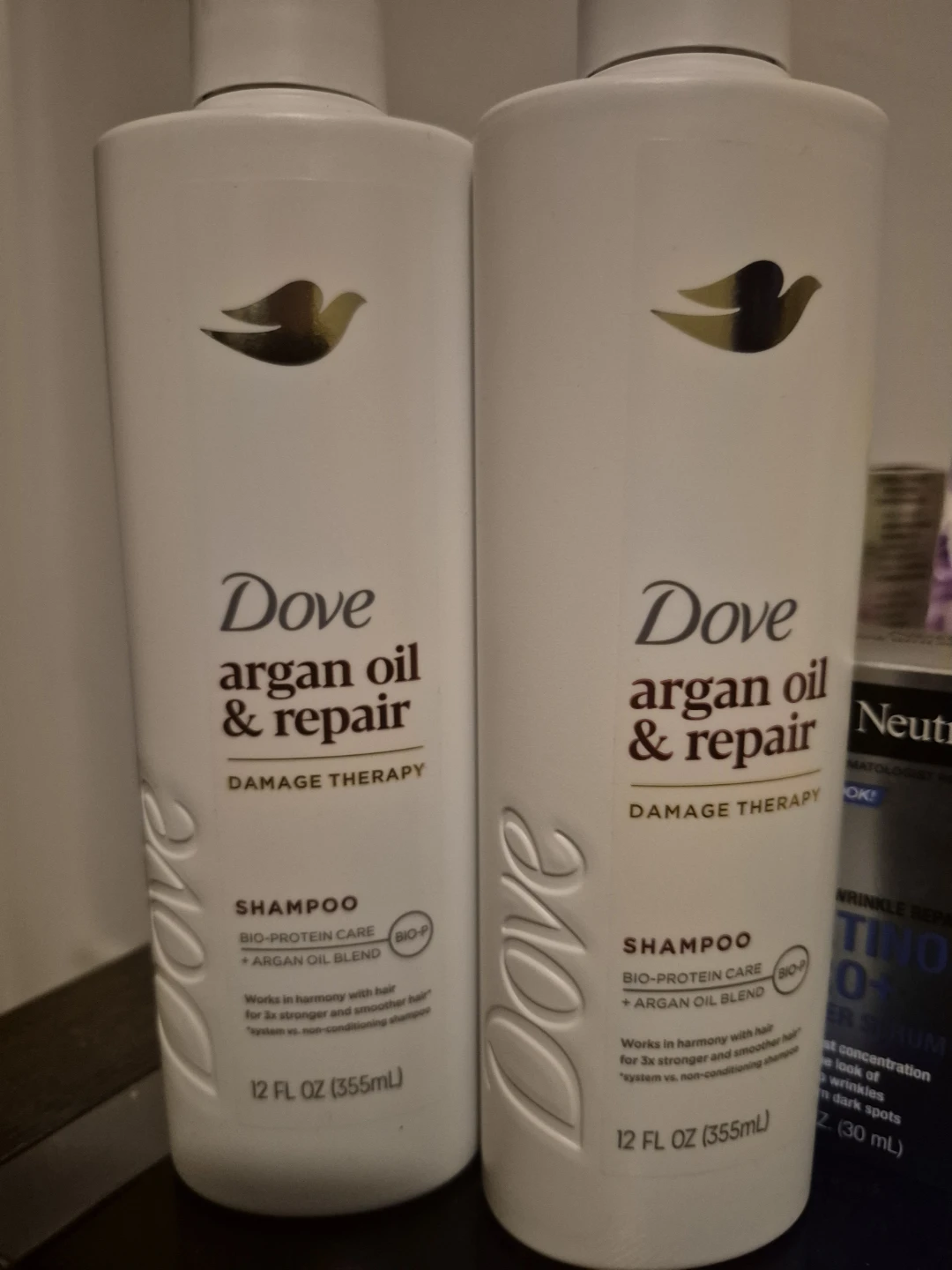 Two Dove Argan Oil & Repair Shampoos
