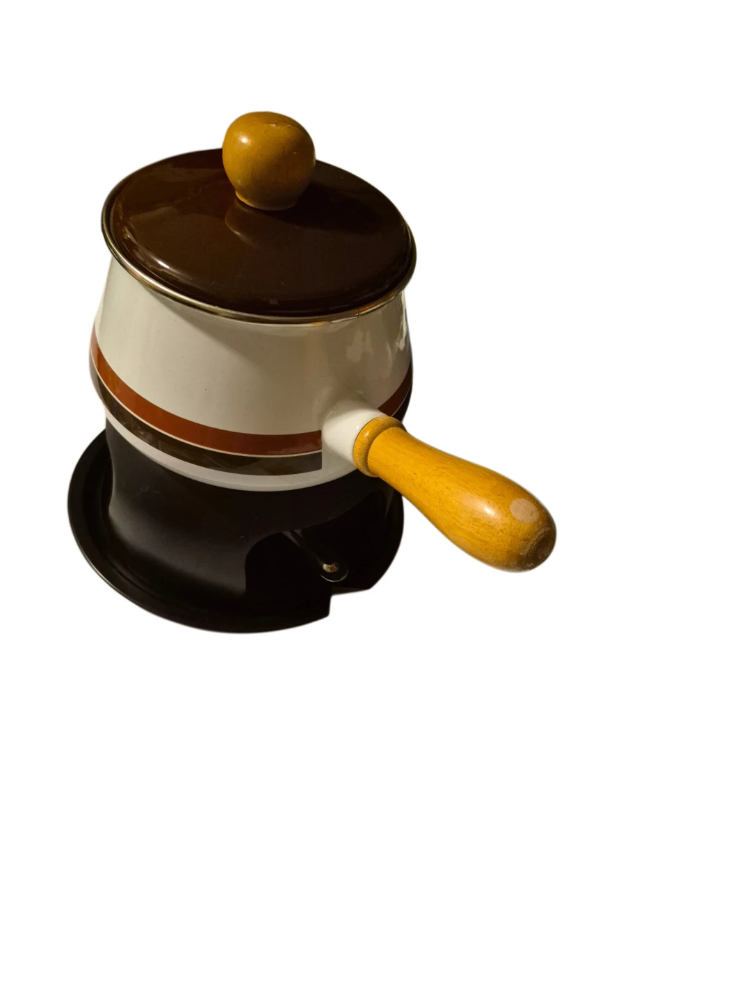 Vintage Enamel Fondue Pot Set
