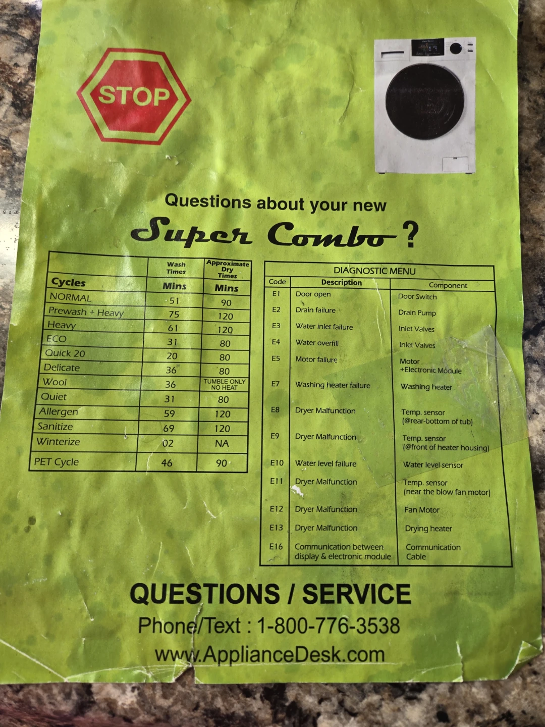 Equator Super Combo All-in-One Washer and Dryer - photo 5