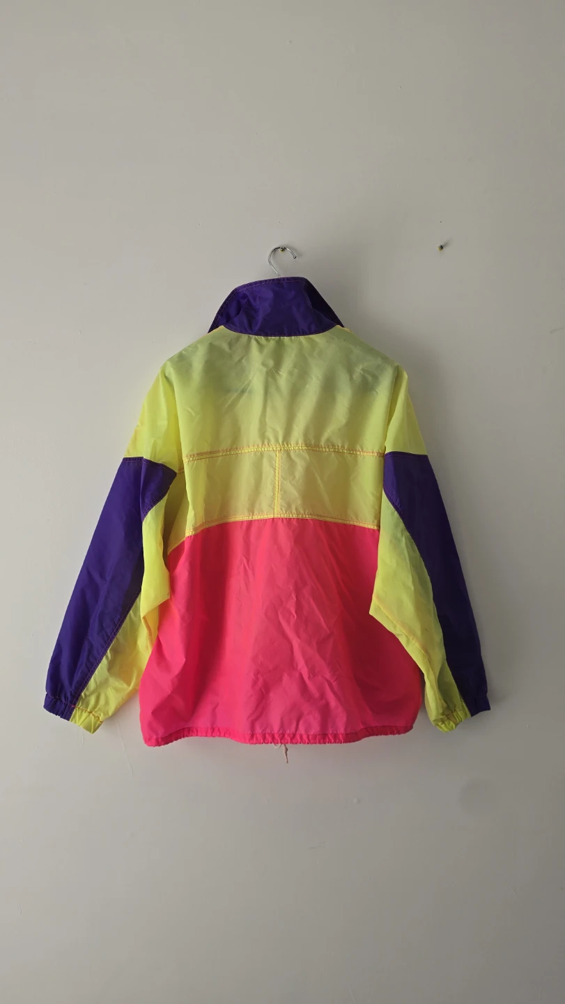 Vintage DKP Colour-Block Windbreaker neon 1980s - photo 2