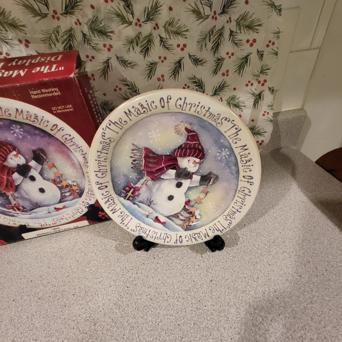 The Magic of Christmas Snowman Display Plate - photo 2