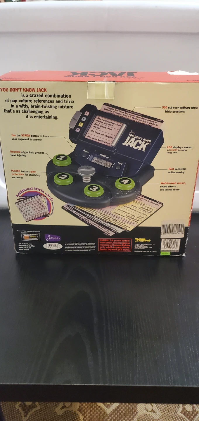 Tiger Electronics You Don't Know Jack Tabletop Trivia Game - photo 3