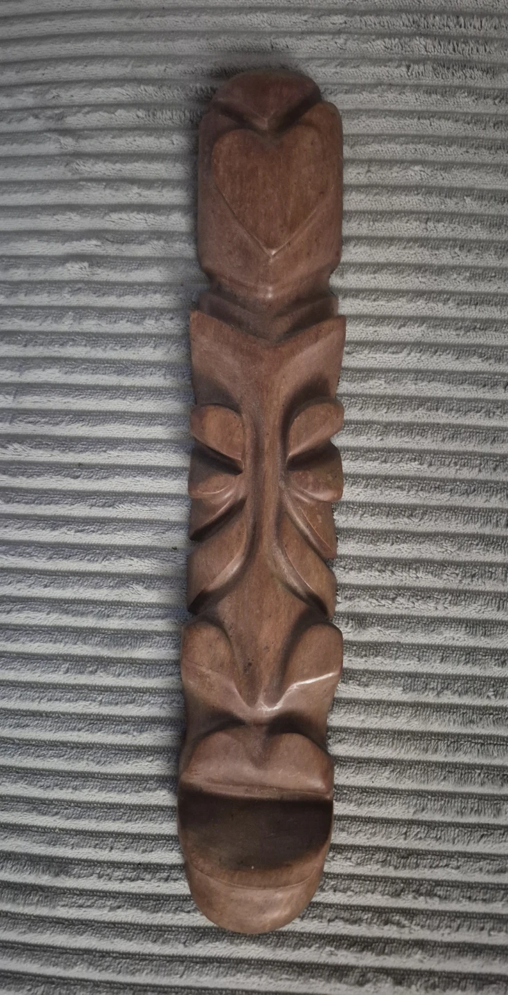 Hand-carved Wooden Tiki Mask Wall Decor